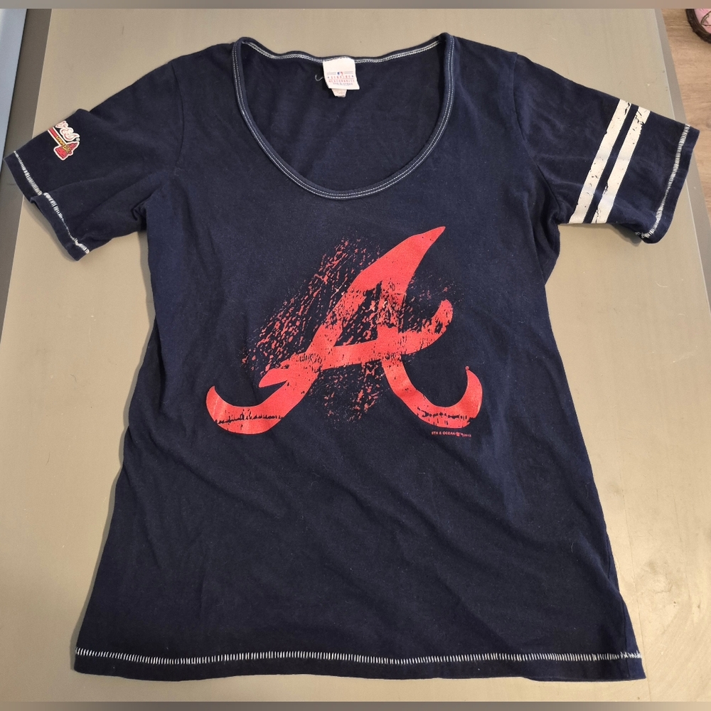 5 Atlanta Braves Tee Navy Blue